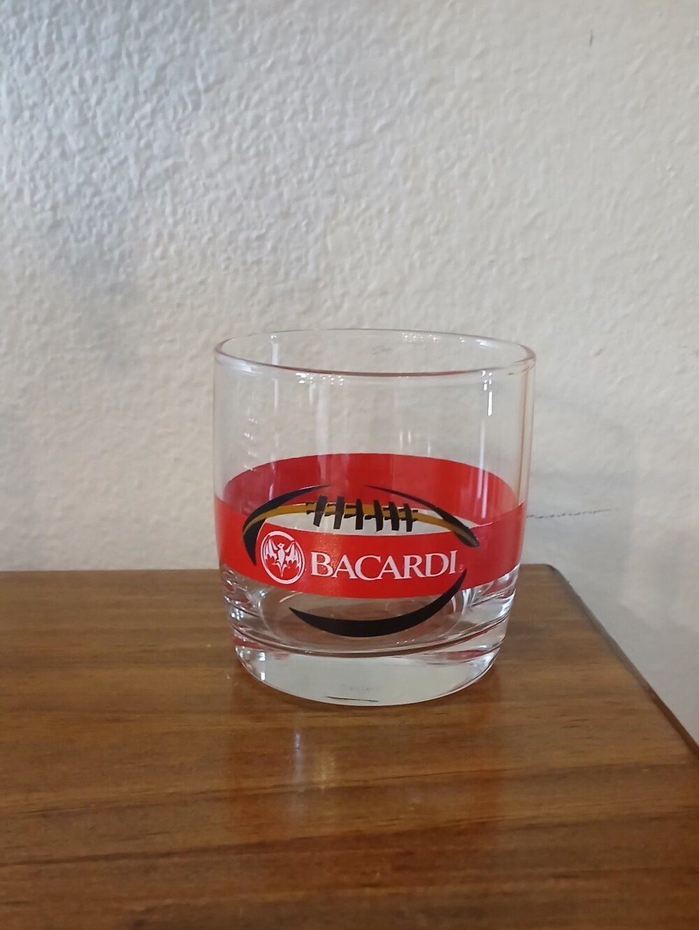 Bacardi Football Lowball Glass